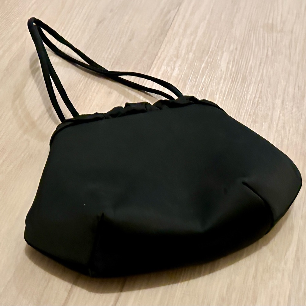 Mini Black Bag with Gold Lock Accent, Trendy & Chic, Cute for Parties & Events